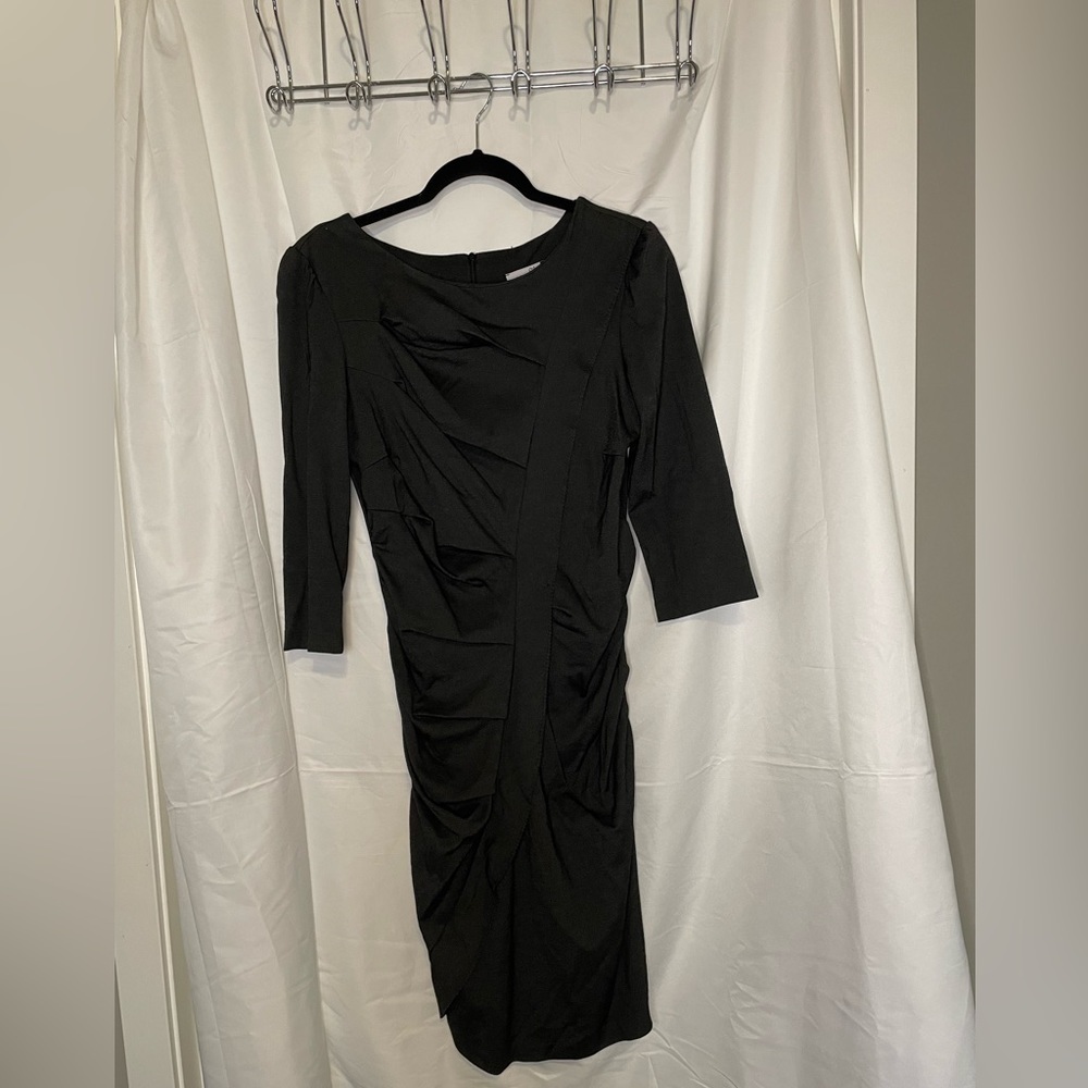 Lily/ front ruched black dress - Picture 1 of 6
